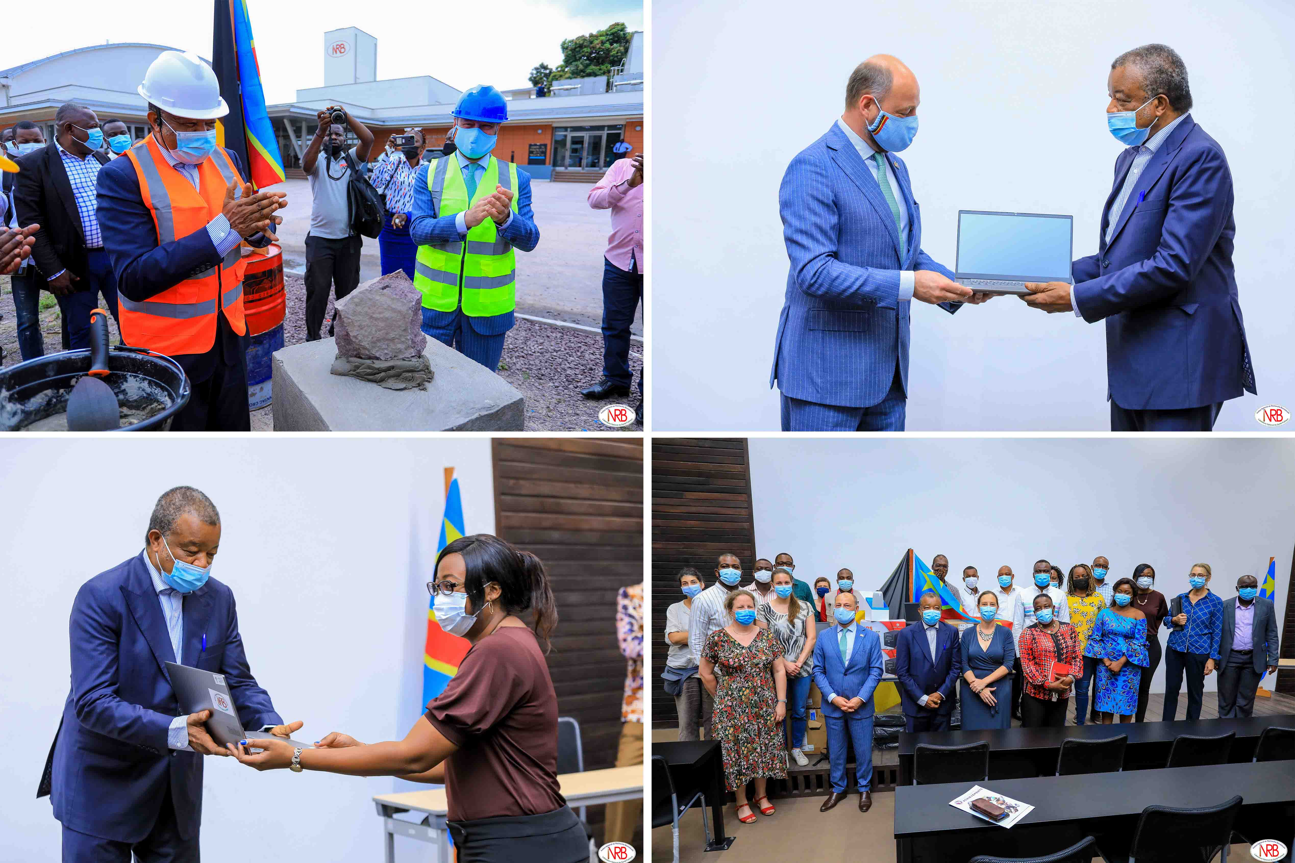 Pose de la première pierre pour la  construction du bâtiment de l’animalerie à l’Institut National de Recherche Biomédicale